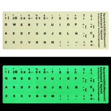 Luminous Keyboard Stickers Spanish/English/Russian/Arabic/French Language Letter