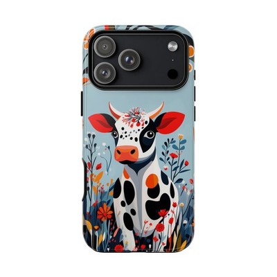 Phone Ink - Case for iPhone/Galaxy/Pixel - Minimalist Cow Floral