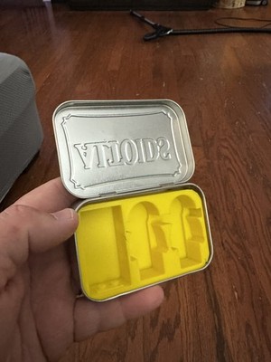 Lego Pocket Fig Case Altoids ( yellow with shoulder pads)