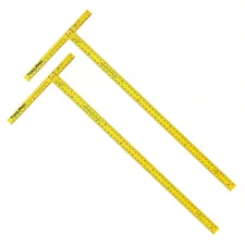 ToolPro Drywall T-Square 54 in. Yellow Heat-Treated Aluminum Heavy-Duty (2-Pack)