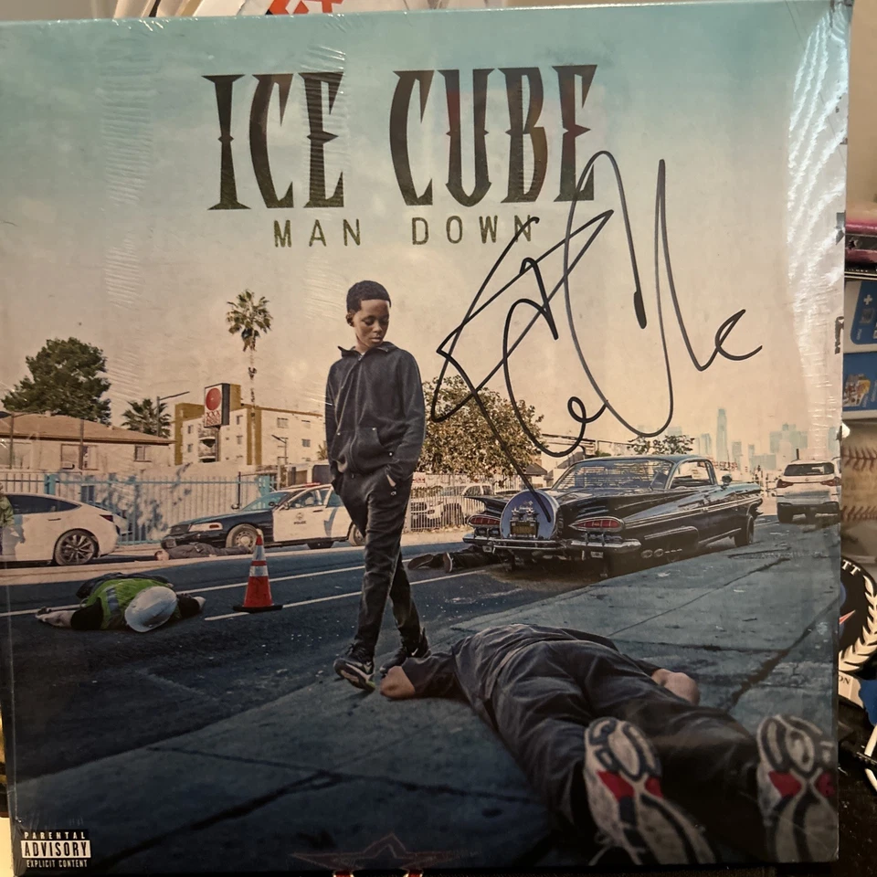ICE CUBE - MAN DOWN - Signed/Autographed 2 Vinyl LP - FIRST /1st Pressing 2024 - Image 3 of 4