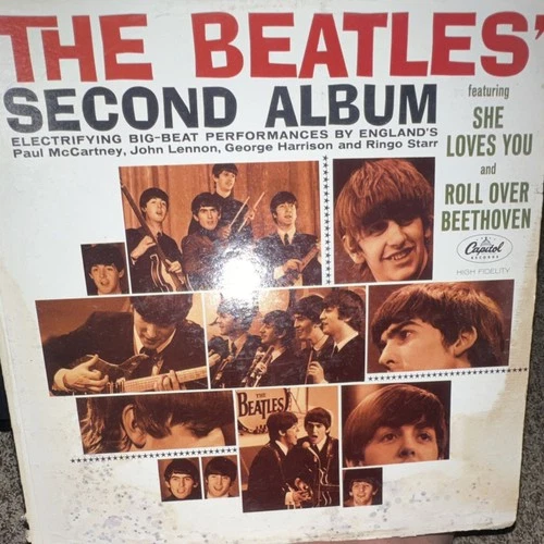 The Beatles Second Album Capitol Records Rock 12" Vinyl LP 33 RPM 1960s T-2080
