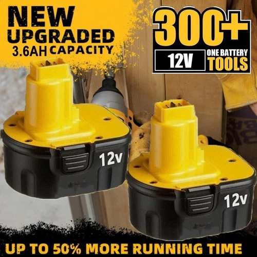 2PACK for DEWALT 12V 3.6Ah XRP Battery DC9071 DW9071 DW9072 DW953 DW965 DW972