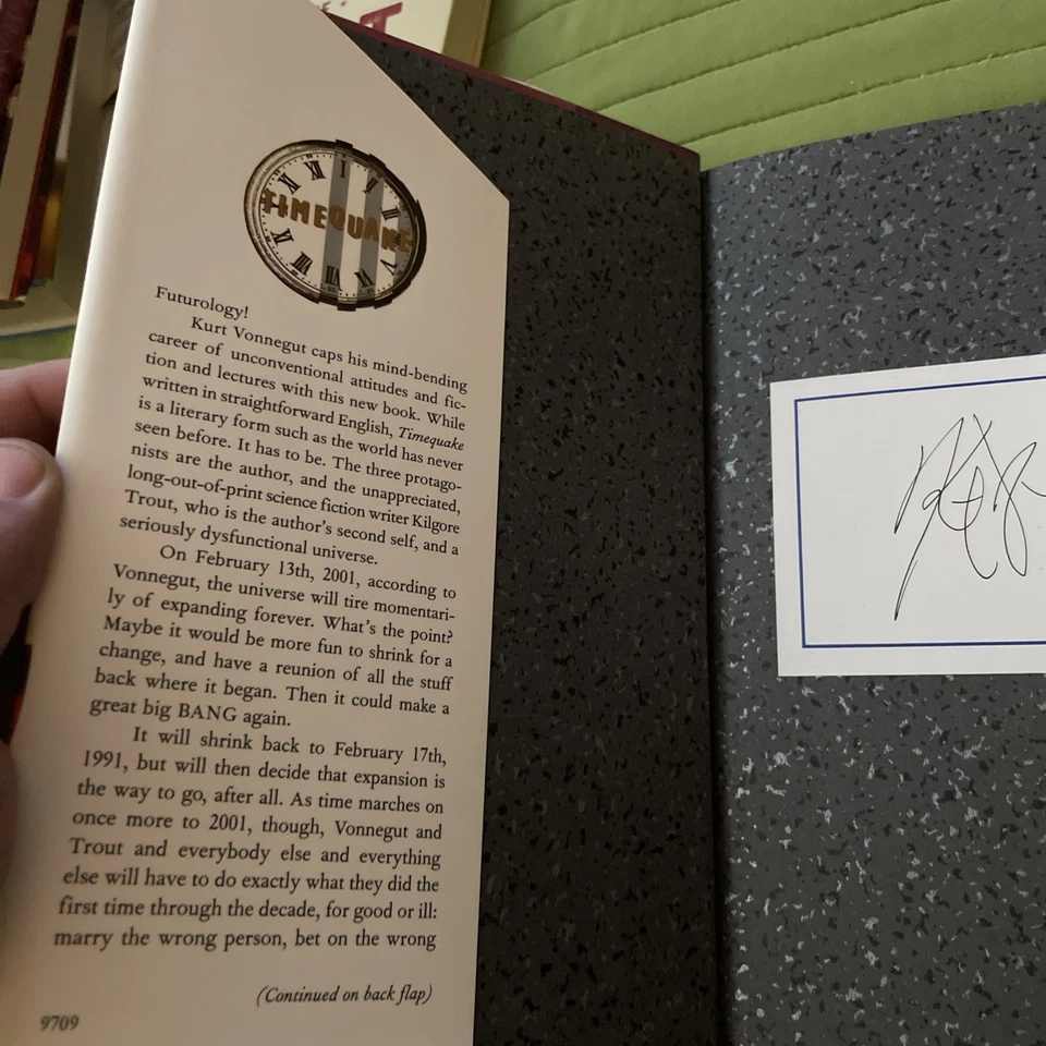 Kurt Vonnegut Timequake 1st Printing Hardcover SIGNED Bookplate 1997 HCDJ - Image 2 of 4