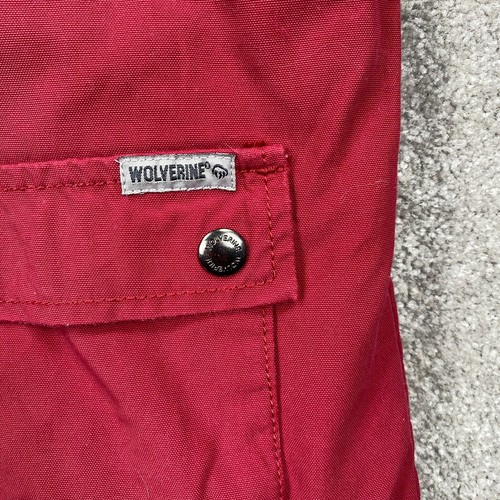 Wolverine Men's Water Repellent Hooded Windbreaker Rain Jacket Size XL Red - Picture 4 of 9