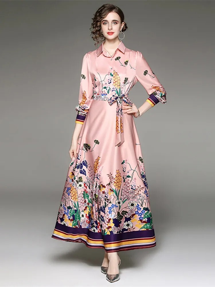 fall long sleeve floral dress Provence Bloom Long Sleeve Mini Dress Floral Blue main image 0
