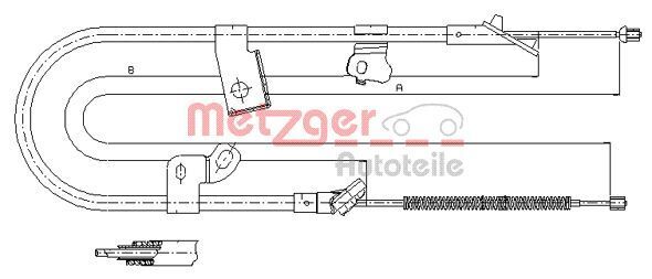 Metzger 17.1079 Seilzug, Feststellbremse FüR Toyota-image