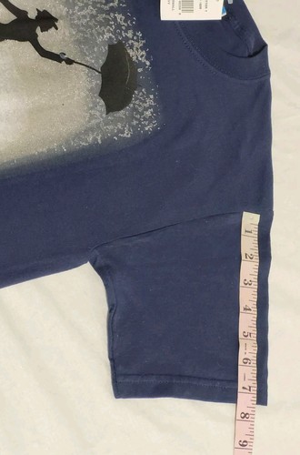 Disney Mary Poppins New York Short Sleeve T-shirt Size Small Navy With Glitter - Picture 7 of 9
