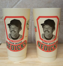 Set of 2 Reggie Jackson Nedicks Cups New York Yankees