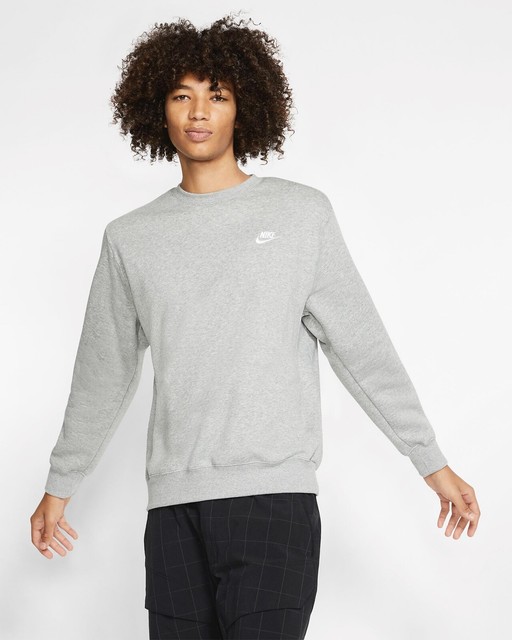 grey fleece sweatshirt