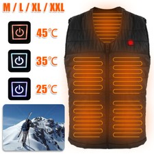 Men Women Winter Electric Vest Usb Heated Jacket Gilet Thermal Body Warmer Uk&