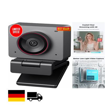 OBSBOT 2-4K Webcam für PC mit AI-Funktionen und Autofokus