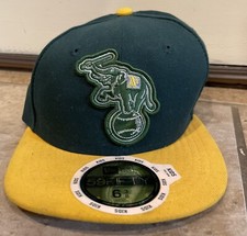 NEW 2012 Oakland Athletics A s Elephant Retro Logo New Era Kids Fitted Cap 6 3/8