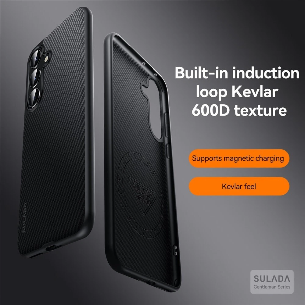 Magnetic Carbon Fiber Pattern Leather Case For Samsung S25 S25 Ultra Back Cover - Picture 1 of 27