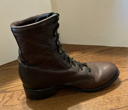 Double H Damengröße 7 M Briar Pitstop braun Roper Schnürung Arbeitsstiefel 9300 LESEN - Bild 9 von 12