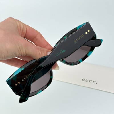 NEW Gucci GG1215S 001 Havana Grey Rectangle Unisex Sunglasses GG 1215S Gucci Men AUTHENTIC Sunglasses Havana Grey Rectangle GG1215S  main image 2