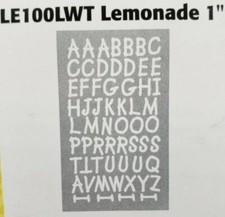 Dritz Iron-On Letters "WHITE" Lemonade 1" LE100LWT