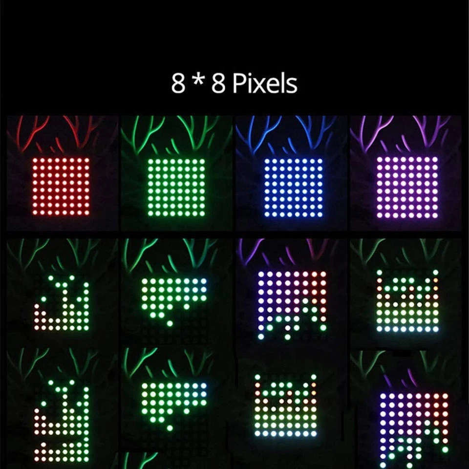 WS2812B RGB 16x16 8x8 Pixeles Panel Pantalla 1-5 Piezas Digital Flexible Programado 5V Foto 4 de 4