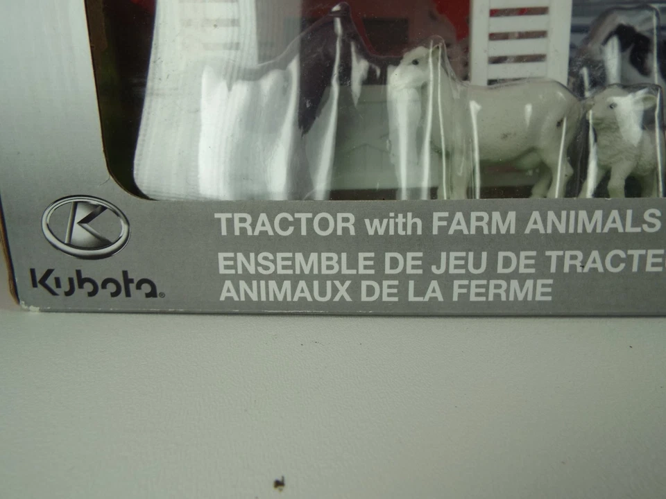 New Kubota Lawn Mower & Trailer with Farm Animals Playset 1:18 Scale - Image 2 of 4