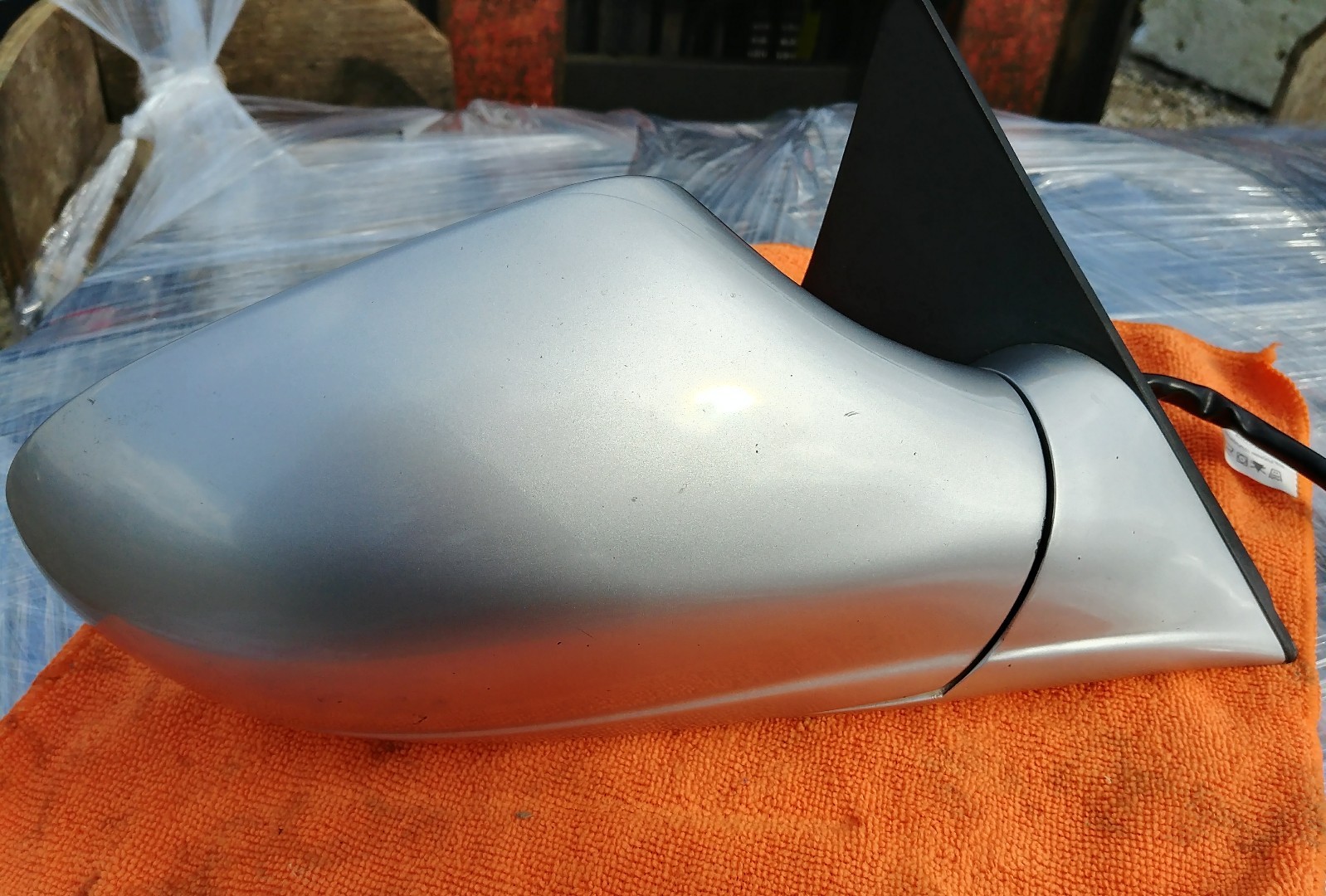 Maserati Spyder, RH, Right Door Mirror, Silver, Used, P/N 980040924
