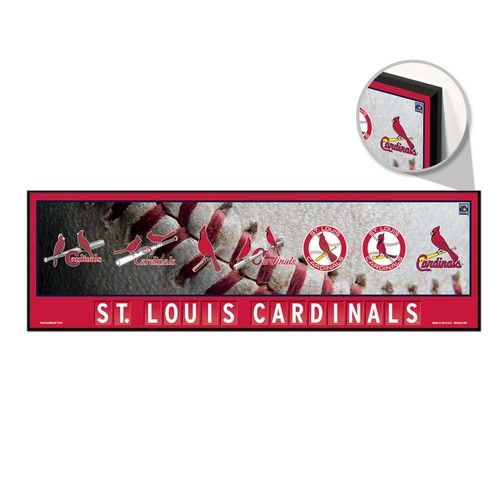 ST. LOUIS CARDINALS RETRO LOGOS COOPERSTOWN COLLECTION WOOD SIGN 9"x30" WINCRAFT