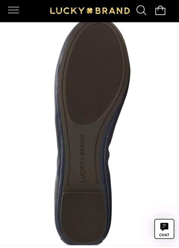Zapatos informales sin cordones de cuero planos de ballet Emma azul marino talla 7,5 M Lucky Brand, nuevos - Imagen 6 de 17