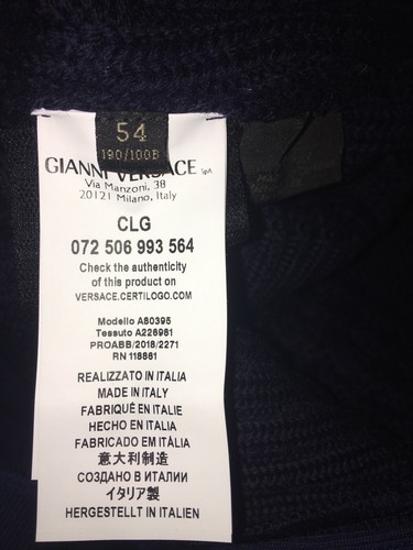 Versace Vintage Logo Split Sweatshirt and Wool Sweater Size 54 - Picture 9 of 12
