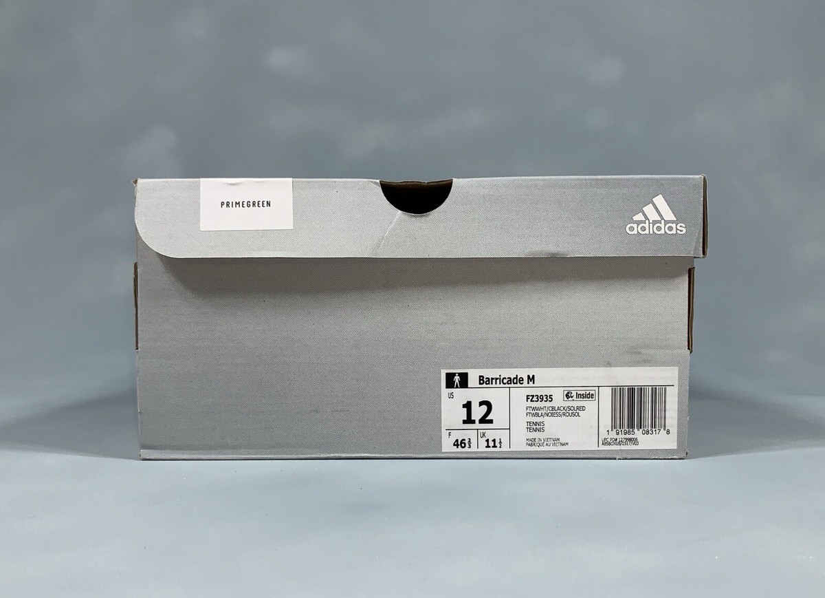 靴 oasis0120 EU39/25cm adidas Barricade Tokyo Tennis Shoes White Black Solar Red