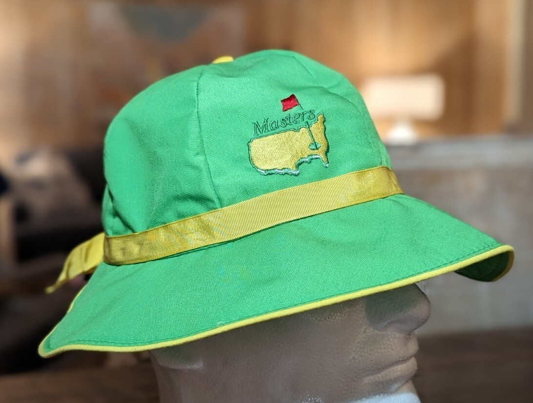 Vintage Masters Women's Golf/Sun Hat Bonnet Green w/ Yellow