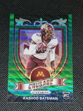 2021 Panini Prizm Draft Picks RASHOD BATEMAN RC #166 GREEN WAVE PRIZM ROOKIE