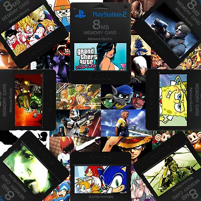 Custom PlayStation 2 (PS2) Memory Card Stickers - Catalog #1 - 250 Designs!