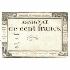 [#177640] Francia, 100 Francs, 1794-1795, Lassia, MBC, KM:A78