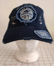 Moab Giants Outdoor Dinosaur Museum Utah Cap Hat Blue Gray Strapback Embroidery