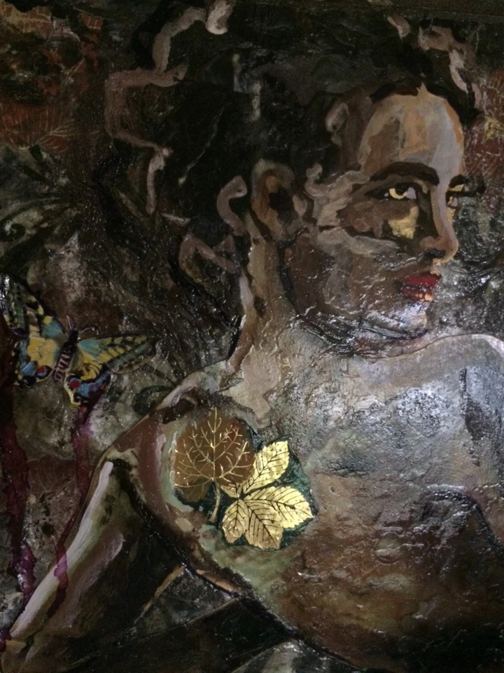 Pintura Original Baño Por Primavera 12x24 Lienzo Romántico Baño Baño Decoración Foto 3 de 4