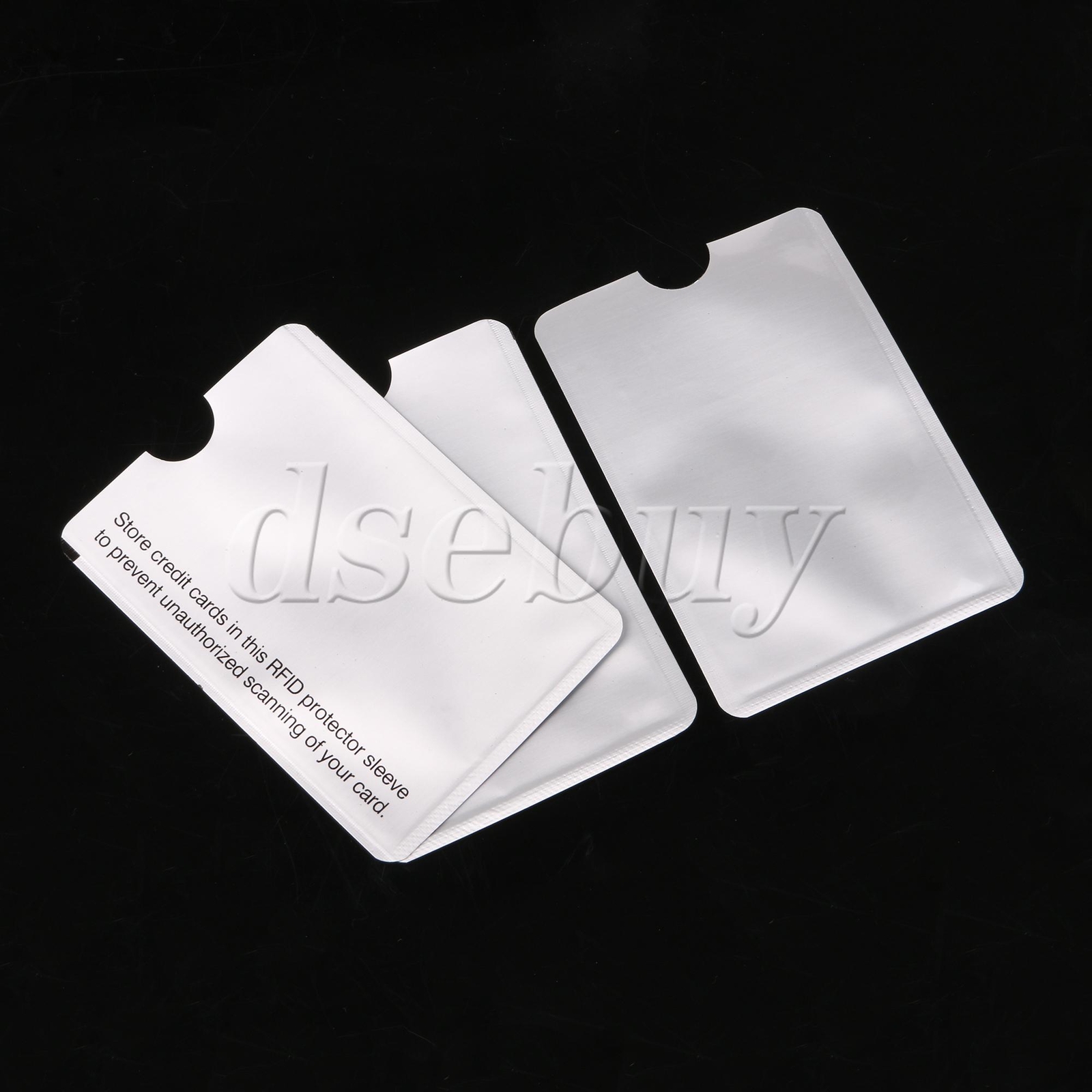 40Pieces Passport Sleeves RFID Secure Blocker Silver 3.62x2.48inch for ID Card