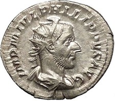 Philip I the Arab Rare Silver Ancient  Roman Coin Virtus Valor Courage  i52057