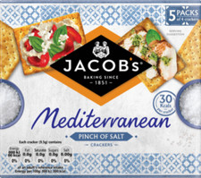 Jacob'S Mediterranean Crackers - Pinch of Salt 190g