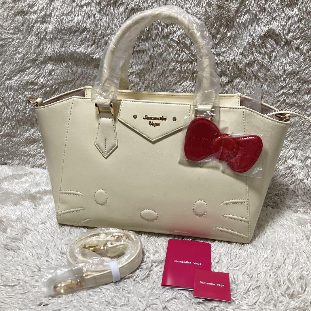 Samantha Vega Hello Kitty 2-Way Tote Shoulder Bag, Large, Glossy 