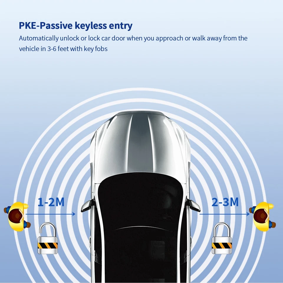 EASYGUARD Pke Auto Start Keyless Entry Car Alarm remote engine start DC12V - Image 3 of 4