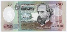 Uruguay 50 Pesos 2020 Pick 102 UNC Uncirculated Banknote Serie A Polymer