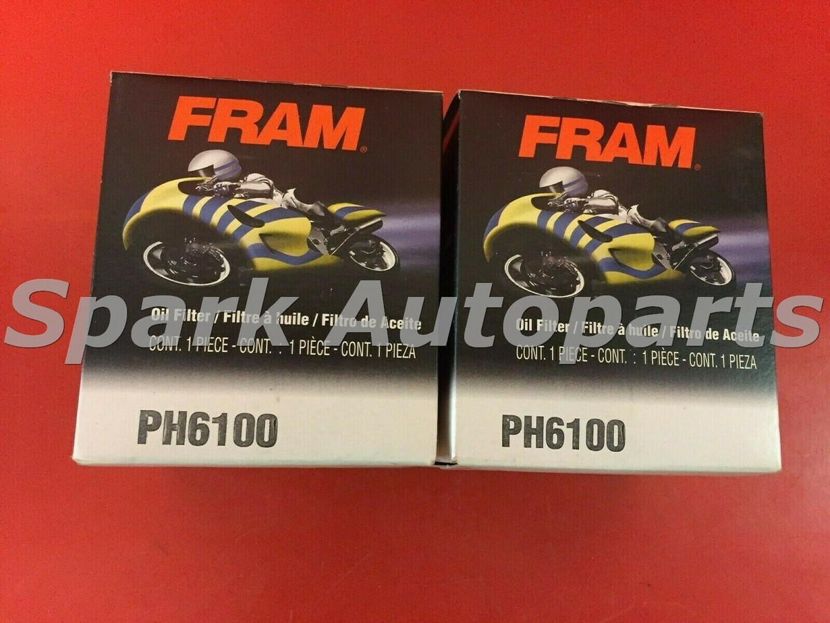 2 FRAM PH6100 OIL FILTER FOR HARLEY DAVIDSON 84349 63793-01K
