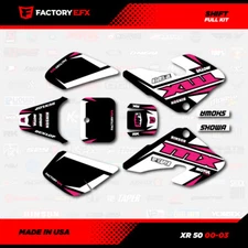 Black & Pink Shift Racing Graphics kit fits 00-03 Honda XR50 XR 50 Decal pitbike