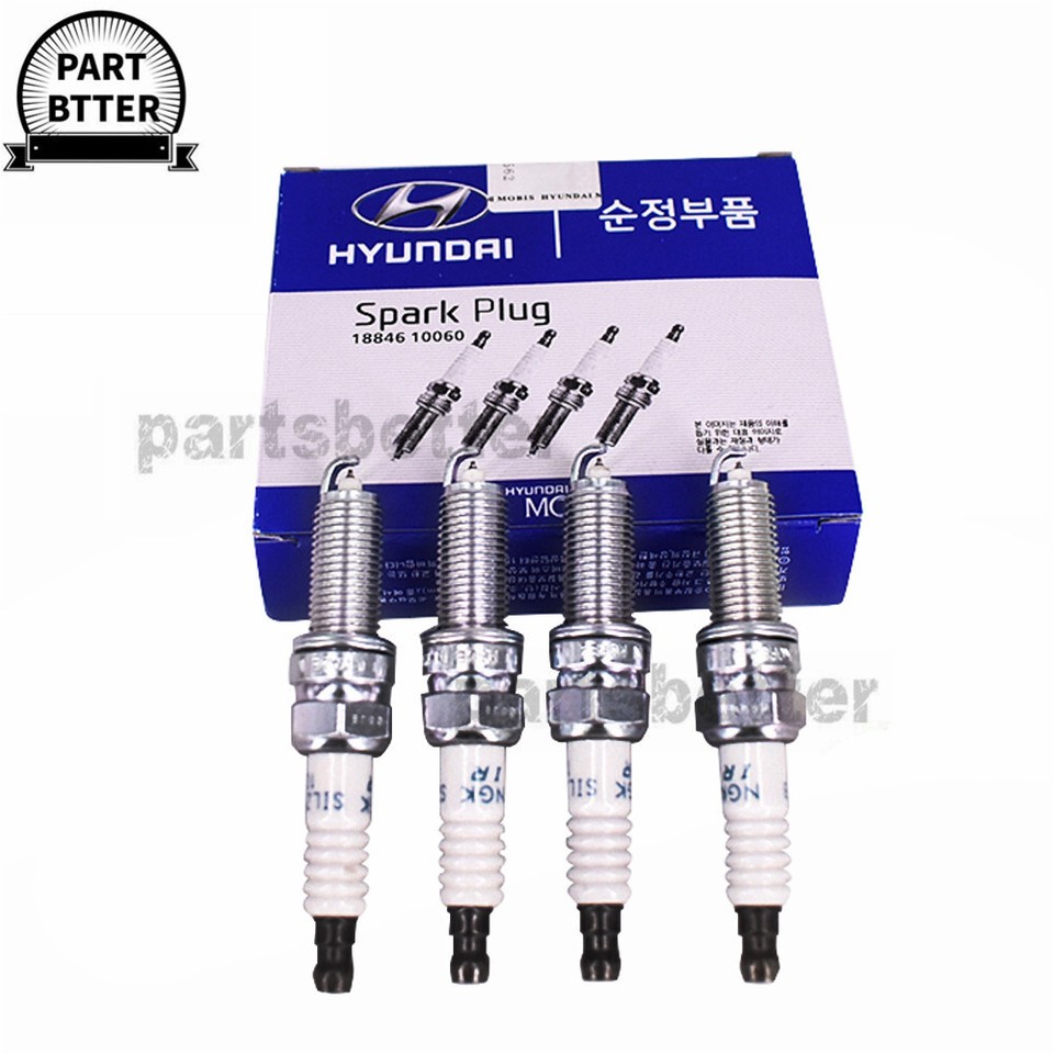 4PCS Iridium 18846-10060 SILZKR6B10E Spark Plugs For Hyundai ACCENT KIA RIO SOUL 782947809457