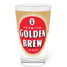Premium Golden Brew Lager Pint Glass, Grace Brothers Brewing ~ Santa Rosa, CA