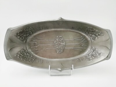 URANIA HOLLAND PEWTER FRUIT STAND style to FRIEDRICH ADLER Arts and Crafts