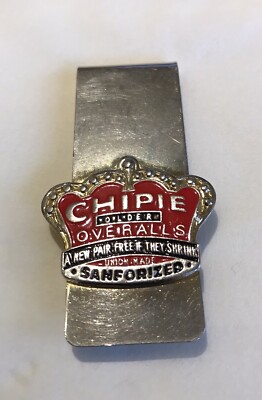 CHIPIE older Overalls Geldscheinklammer Klammer für Geldscheine Rar Retro Kult