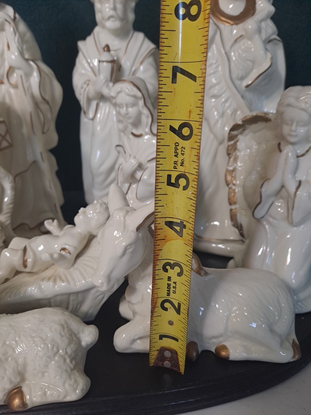 JCPenney 12 Piece Nativity Set 11 Porcelain Figurines With Wood Base