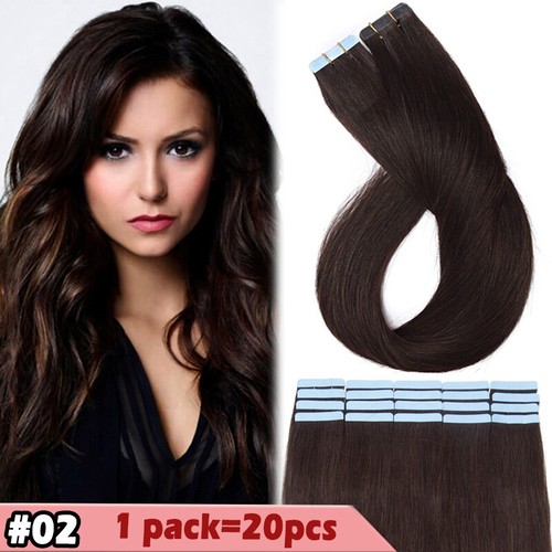 120Gr 80pcs Tape In Brazilian 100% Remy Human Hair Extensions Skin Weft Seamless - Picture 15 of 26