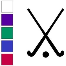 Field Hockey Sticks, Vinyl Decal Sticker, Multiple Colors & Sizes #6865