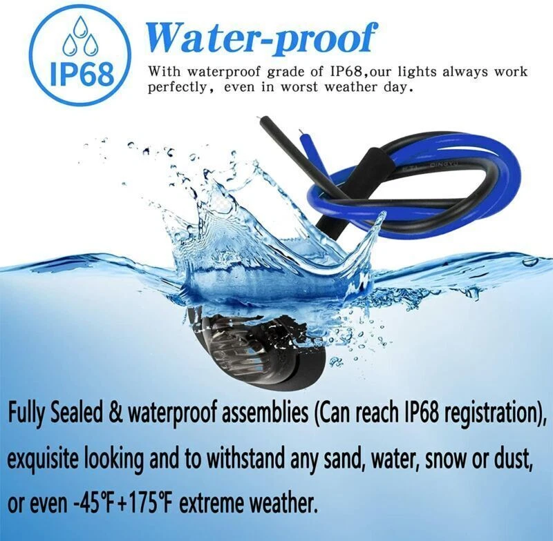 2/50Pcs 12V Car Truck Lorry Round LED Bullet Button Side Mini Marker Lights Lamp - Image 3 of 4